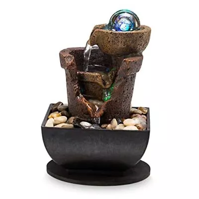 Tabletop Fountain Indoor Waterfall Meditation Fountain Office Relaxing  • $34.09