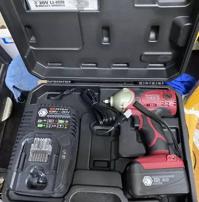 Matco 20v Cordless 3/8  Impact Wrench Kit Battery Charger • $350