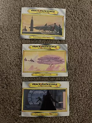 Star Wars Empire Strikes Back Lot Of 3 Space Paintings Cards LUCAS Ralph McQuarr • $3