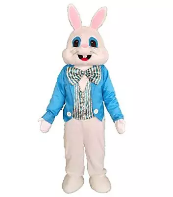 Blue Suit Easter Rabbit Mascot Costume Bunny Adult Easter Fancy Cosplay Costume • $76.94