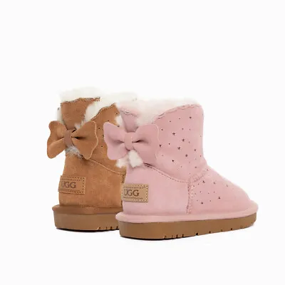 Ugg Kids Mini Bailey Bow Starry Boots 2 Colours Ob680 • $59