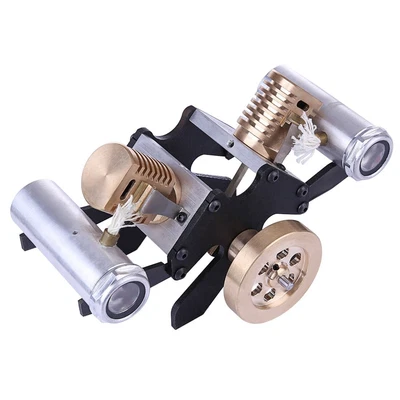 $199 • Buy Stirling Engine Kit V Shape Suction Type Double-cylinder Vacuum Model High-end