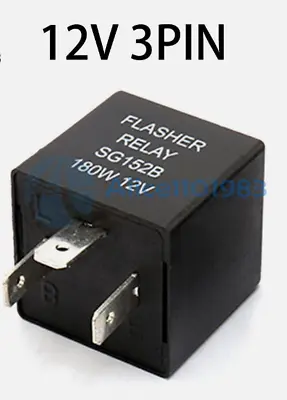 Flasher Relay 12V Universal Motorcycle 3~Pin Turn Signal Indicator LED  • $9.77
