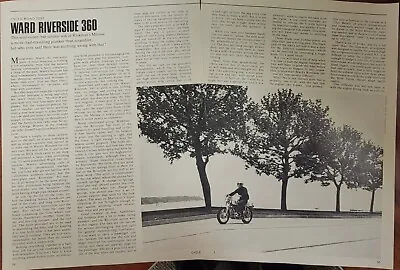 1968 Montgomery Ward Riverside 360 Motorcycle 3p Test Print Article • $7.99