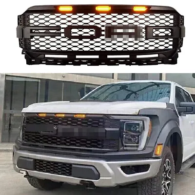 Front Grill For 2021 2022 2023 Ford F150 Bumper Grille Raptor Style W/LED Light • $299.99