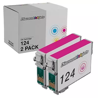 2pk MAGENTA T124320 T1243 Ink Cartridge For 124 Epson Stylus NX420 NX125 NX430 • $8.99