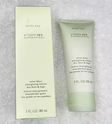 Mary Kay Private Spa Mint Bliss Energizing Lotion For Feet And Legs 3 FL OZ New • $4.29