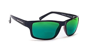 $71.31 • Buy Coyote Eyewear BP-13 Polarized Bi-Focal Sunglasses Black/Green Mirror Lens +2.50