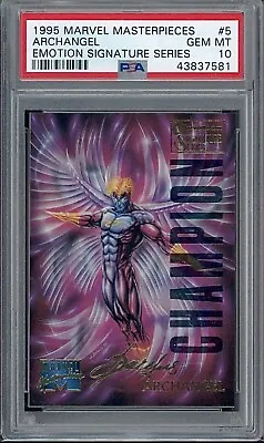 1995 Marvel Masterpieces Emotion Signature Series #5 Archangel PSA 10 🔥RARE🔥 • $220