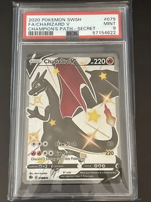 $120 • Buy Charizard V 079/073 - Shiny Secret Rare - Champions Path - Pokemon - PSA 9 MINT