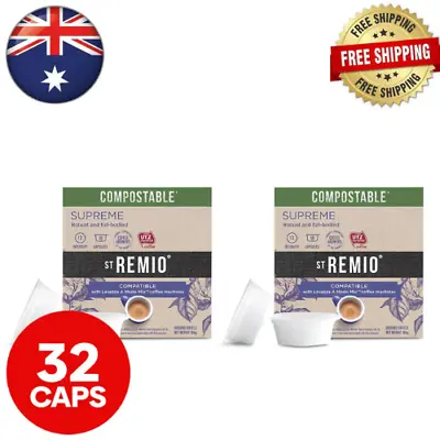 2 X 16pk St Remio Lavazza A Modo Mio Supreme Compostable Coffee Capsules* • $19.55