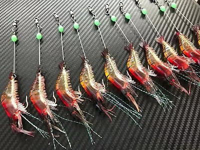 $11.95 • Buy 10 Soft Plastic Fishing Lures Tackle Prawn Shrimp Flathead Bream Cod Bass Lure