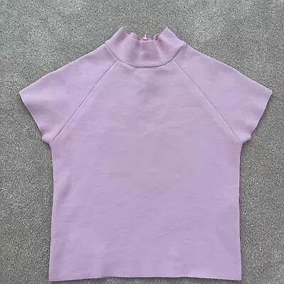 Zara Size Medium M Pink High Neck Blouse New • $16.42