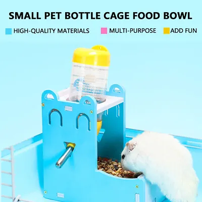 Automatic Hamster Rabbit Food Feeder Water Drinking Fountain Drinker Food Feeder • $9.82