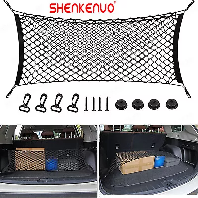 Universal Rear Cargo Trunk Storage Organizer Net For Car Plus Mounting Points • $14.99