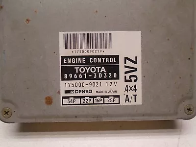 '97 Toyota 4runner 4X4 ECU ECM Computer 5VZ 3.4 Liter A/T  89661-3D320 • $135