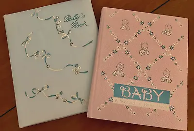 Set Of 2 - Pink & Blue - Vintage 40s - Baby Memory Books - Very Nice - Unused • $20