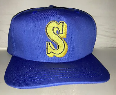 Vtg Seattle Mariners Snapback Hat Cap MLB Baseball Sga Ken Griffey Plain Logo • $19.99