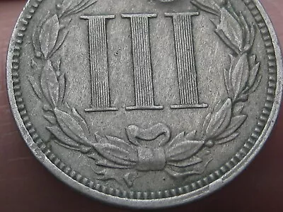 $14.67 • Buy 1865-1869 Three 3 Cent Nickel 3CN- Fine/VF Details
