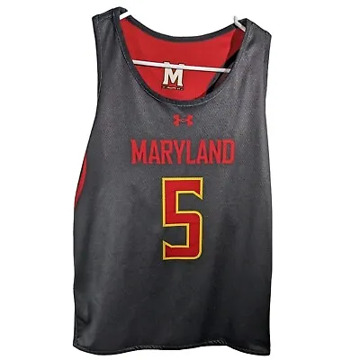 Maryland Terps Lacrosse Jersey Tank Top Womens Size Small Red Black 5 Terrapins • $34.03