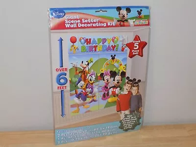 MICKEY MOUSE Scene Setter Birthday Party BACKDROP Minnie Goofy Donald Daisy Duck • $11.50