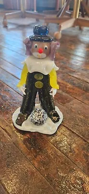 Vintage Murano Italy Art Glass Circus Clown With Glass Ball • $80
