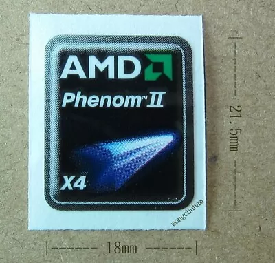 AMD Phenom II X4 Sticker 18mm X 21.5mm  - New Genuine Good Quality • $2.88