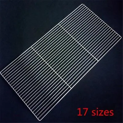 Stainless Steel BBQ Grill Mesh Square Wire Barbecue Rack Grid Grate No Stick • $32.99