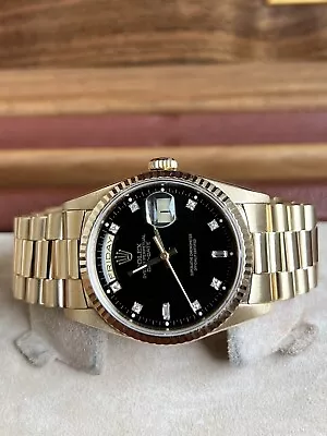 Rolex Daydate 18238 Black Diamond 2003 36mm • £14995