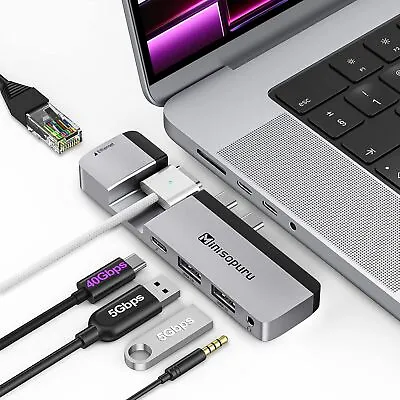 Minisopuru USB C Hub Multiport Adapter For Macbook Pro 14 16 Inch Accessories • $32.89