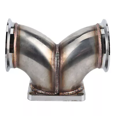 USA V‑Band Dual Inlet Y Elbow Adapter 3  For V6 V8 Engine T4 Turbocharger Scroll • $65.99