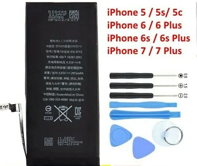 $17.33 • Buy Internal Replacement Battery Li-ion For Apple IPhone 8 7 6 5 + Tools Kit AUS