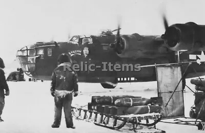 WW2 Picture Photo WW2 US Bomber B-24 Liberator 21st Bomb Squad Amchitka 0097 • $5.90