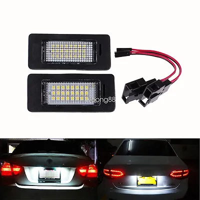 2x For Audi A4 S4 B8 A5 S5 TT Q5 VW PASSAT LED License Number Plate Light Canbus • $10.62