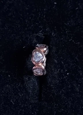£14 • Buy Genuine Pandora Rose Gold Heart Spacer Charm S925 ALE