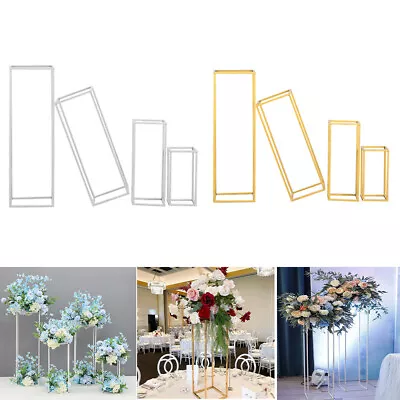 40-100cm Metal Geometric Stand Flower Vase Holder Party Wedding Centerpieces • £8.95