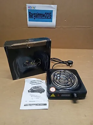 SD Shisha Doctor® Electric Charcoal Burner Black 1000W Hot Plate SD100 UK PLUG • £23.99