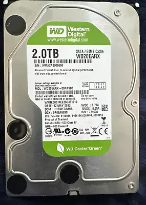 WD20EARX Western Digital Caviar Green 2TB Internal 7200RPM 3.5  HDD SATA WD • £22.34