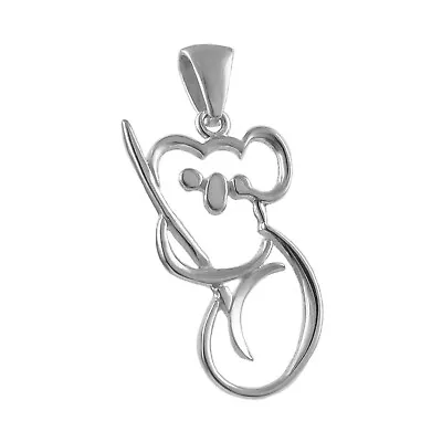 Long Solid 925 Sterling Silver Koala Bear Animal Pendant Jewellery Gift • £39.99