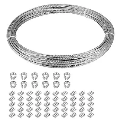 1/16 Inch Stainless Steel 316 Aircraft Cable Wire Rope Marine Grade 33ft Length • $14.99