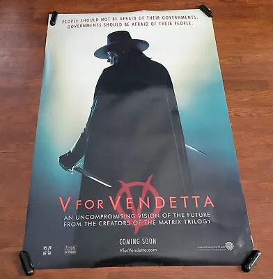 $54.99 • Buy V For Vendetta 2005 27x40 2/s Adv Silhouetee Movie Poster Hugo Weaving Portman