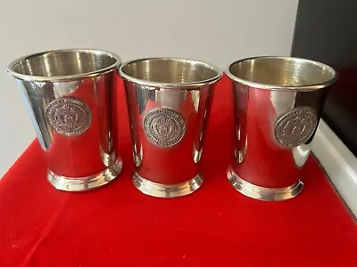 Georgia Tech Set Of 3 Mint Julep Silver Plated Cups Sheridan Kentucky Derby • $79.99