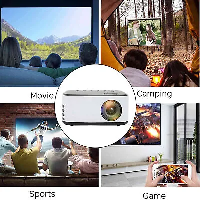 Portable Mini WiFi Projector For Home Theater Smartphone Tablet Laptop TV UK Hot • £52.79