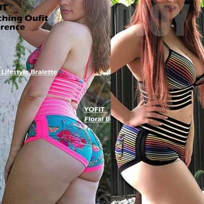 $12.99 • Buy Women Yoga Suit Gym Set Push Up Sports Bra Hot Pants Fitness Top Leggings Outfit