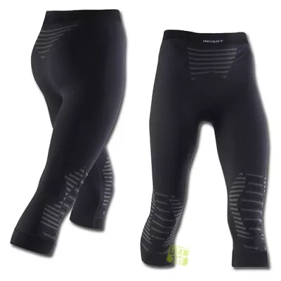 X-Bionic Women's 3/4 Long Functional Underpants Ski Underpants INVENT Black Size 34 • £8.54