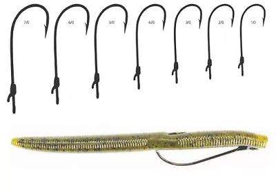 Mustad G34042NPBN-60 GRIP PIN Edge Straight Shank Bass Hooks Size 6/0 Pack Of 5 • $7.99