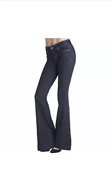 J BRAND Love Story Low Rise Flare Blue Jeans In Ink Size 26 Inseam 30  • $45