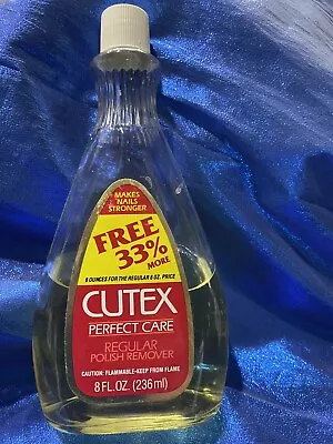 Vintage Cutex Nail Polish Remover Glass Bottle Paper Labels 8 Oz. • $20