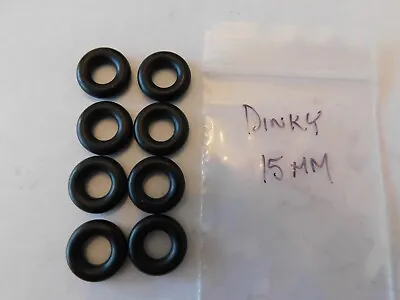 8 DINKY Toy 15 Mm Smooth Rubber Tires • $9.95