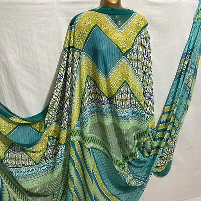 £3.95 • Buy NEW*Smooth Chiffon Multi Colour Ethnic Print 3 Dress/Crafts Fabric*FREE P&P
